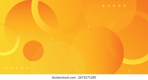 Abstract gradient orange background with circles. 
