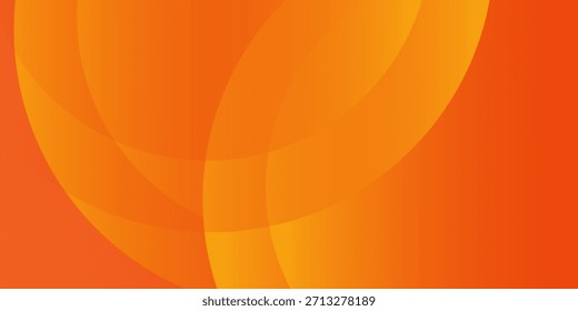 Abstract gradient orange background with circles. Vector illustration
