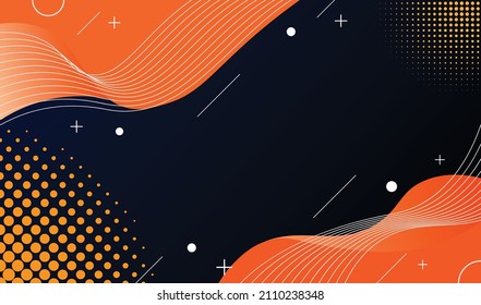 abstract gradient orange background with halftone design 
