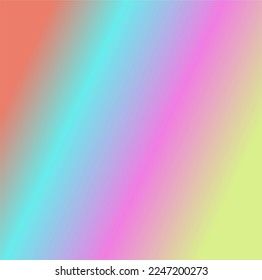 Gradiente abstracto de fondo multicolor naranja, azul suave, rosa y amarillo. Diseño diagonal moderno