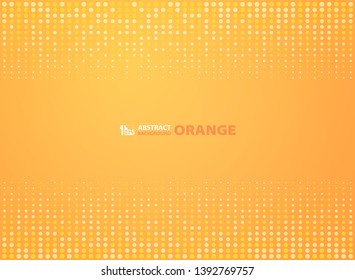 Abstract gradient orange color with circles halftone design background. You can use for technology halftone cover presentation, ad, poster, artwork, print, cover design. illustration vector eps10