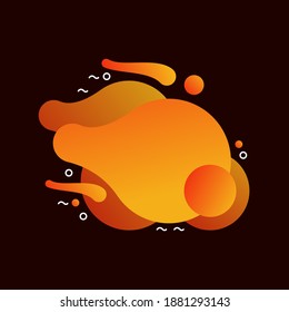 Abstract Gradient Orange Liquid Banner Template