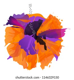 Abstract gradient orange poppy 