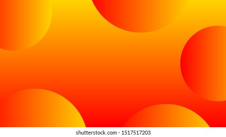 abstract gradient orange red color for background, yellow red and circular pattern wallpaper, geometric round shapes for banner design, circle red on gradient orange yellow background for copy space