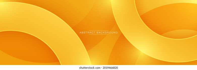 Abstract gradient orange   yellow circles geometric shape background  Modern simple overlapping circle shape creative design  Elegant gradient geometry element and lines   shadow