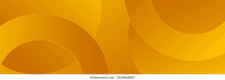 Abstract gradient orange and yellow circles geometric shape background. Modern simple overlapping circle shape creative design. vector