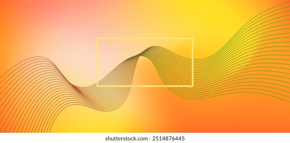 abstract gradient orange yellow color. natural defocused texture background. multi colored geometric wave. retro styled concept.
