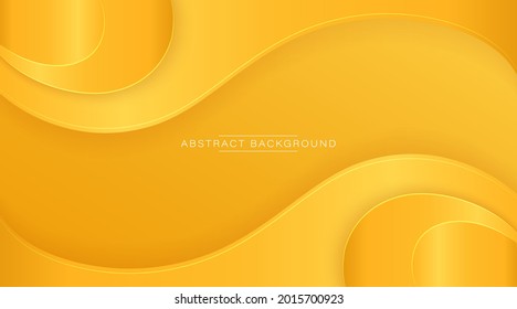 Gradiente abstracto de forma de onda amarilla anaranjada fondo. Diseño moderno de textura de pancarta horizontal de gradiente de color sencillo. Elegante elemento de capas de papel. Demanda para afiche, portada, banner, folleto, volante.