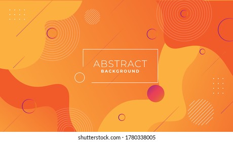 Abstrakter Farbverlauf-Orange-Gelb mit Mimphis-Stil