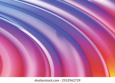 Plantilla de diseño de fondo de estilo ondulado de color de gradiente abstracto