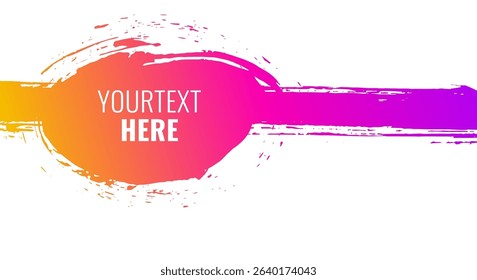 Abstract Gradient Paint Splatter Brush Strokes Background Design