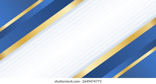 fundo de corte de papel de gradiente abstrato (azul-ouro-cinza)