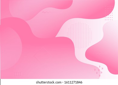 Abstract gradient pastel background vector template with fluid shapes
