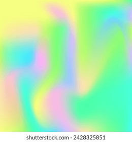 Abstract Gradient. Pastel Fluid. Pearlescent Background. Hippie Soft Texture. Blur Pattern. Retro Mesh. Iridescent Background. Pop Geometry Illustration. Green Abstract Gradient
