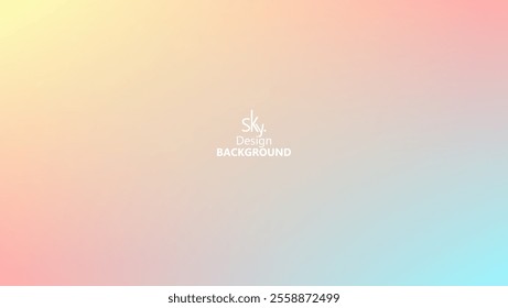 Abstract gradient pastel rainbow color,melon,deep champagne,very pale yellow,tea green,waterspout,baby blue eyes,vodka,brilliant lavender.Sky background, vector illustration.