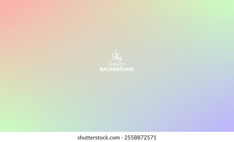 Abstract gradient pastel rainbow color,melon,deep champagne,very pale yellow,tea green,waterspout,baby blue eyes,vodka,brilliant lavender.Sky background, vector illustration.