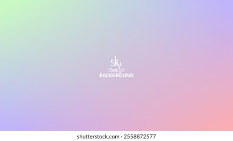 Abstract gradient pastel rainbow color,melon,deep champagne,very pale yellow,tea green,waterspout,baby blue eyes,vodka,brilliant lavender.Sky background, vector illustration.