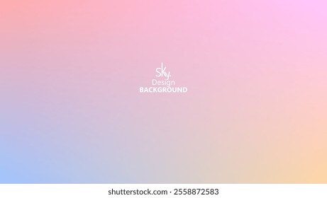 Abstract gradient pastel rainbow color,melon,deep champagne,very pale yellow,tea green,waterspout,baby blue eyes,vodka,brilliant lavender.Sky background, vector illustration.