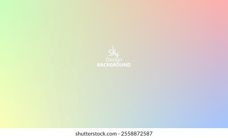 Abstract gradient pastel rainbow color,melon,deep champagne,very pale yellow,tea green,waterspout,baby blue eyes,vodka,brilliant lavender.Sky background, vector illustration.