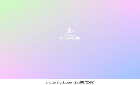 Abstract gradient pastel rainbow color,melon,deep champagne,very pale yellow,tea green,waterspout,baby blue eyes,vodka,brilliant lavender.Sky background, vector illustration.