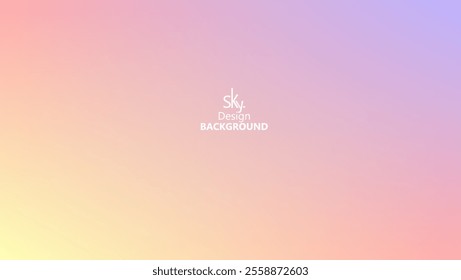 Abstract gradient pastel rainbow color,melon,deep champagne,very pale yellow,tea green,waterspout,baby blue eyes,vodka,brilliant lavender.Sky background, vector illustration.