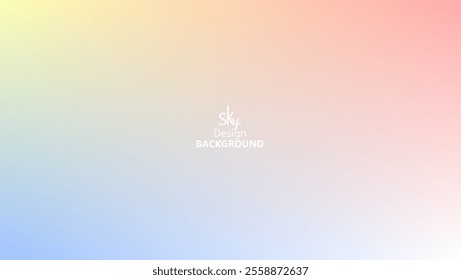 Abstract gradient pastel rainbow color,melon,deep champagne,very pale yellow,tea green,waterspout,baby blue eyes,vodka,brilliant lavender.Sky background, vector illustration.