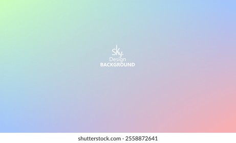 Abstract gradient pastel rainbow color,melon,deep champagne,very pale yellow,tea green,waterspout,baby blue eyes,vodka,brilliant lavender.Sky background, vector illustration.