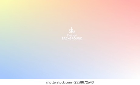 Abstract gradient pastel rainbow color,melon,deep champagne,very pale yellow,tea green,waterspout,baby blue eyes,vodka,brilliant lavender.Sky background, vector illustration.