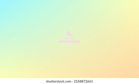 Abstract gradient pastel rainbow color,melon,deep champagne,very pale yellow,tea green,waterspout,baby blue eyes,vodka,brilliant lavender.Sky background, vector illustration.