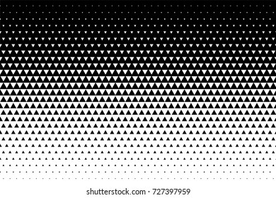 Abstract gradient pattern with triangles. Vector background. Halftone texture.