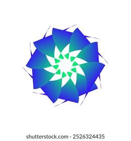 abstract gradient pattern vector eps, circular floral design