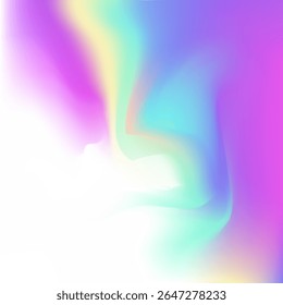 Abstract Gradient. Pearlescent Texture. Cosmos Fluid. Holographic Background. Retro Design. Blur Spectrum Illustration. Plastic Card. Violet Shiny Texture. Blue Abstract Gradient