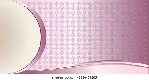 Abstract gradient pink background assemble Thai pattern purple and pink circle Design a social media backdrop
