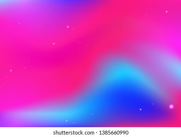Abstract gradient pink and blue color background, vector illustration. Modern galaxy with stars concept design background.