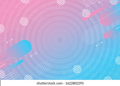 Abstract gradient pink and blue with geometric pattern decorative design background. Use for ad, poster, template design, print. illustration vector eps10