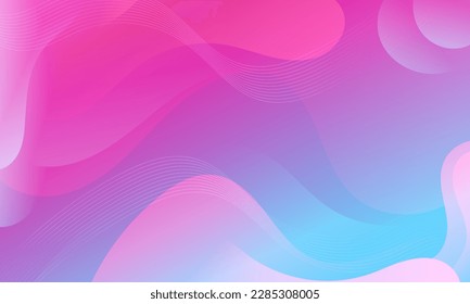 Abstract Gradient  Pink Blue  liquid background. Modern  background design. Dynamic Waves. Fluid shapes composition.  Fit for website, banners, brochure, posters