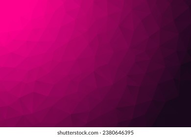 Abstract gradient pink margenta low poly triangle mosaic background vector illustration.	