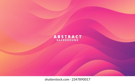 Resumen Fondo líquido degradado rosa naranja. Diseño de fondo moderno. Ondas dinámicas. Composición de formas fluidas.  Apto para sitio web, banners, folletos, afiches