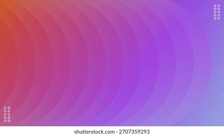 Abstrato gradiente rosa, laranja e roxo mistura com repetição circular e fundo pontilhado. Ilustração vetorial.