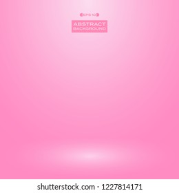 Abstract gradient pink studio room background, vector eps10