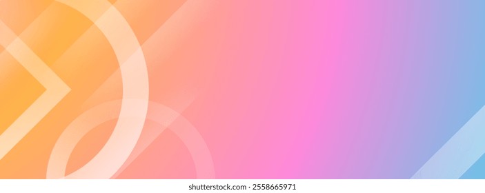 Abstract gradient pink, yellow, and blue festive pattern for texture, textiles, packaging and simple backgrounds. Scalable vector illustration. Flat style.