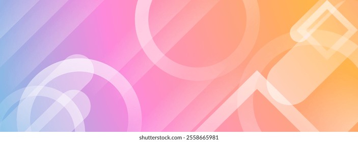 Abstract gradient pink, yellow, and blue festive pattern for texture, textiles, packaging and simple backgrounds. Scalable vector illustration. Flat style.