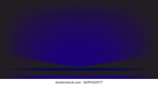 Fondo de podio de gradiente Abstractas. fondo de estudio 3D vacío azul. Escena limpia para la Plantilla de maqueta de presentación del producto. Ilustración vectorial.