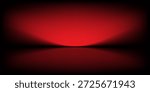 Abstract gradient podium background. Empty red 3D studio background. Clean scene for product presentation mockup template. eps 10