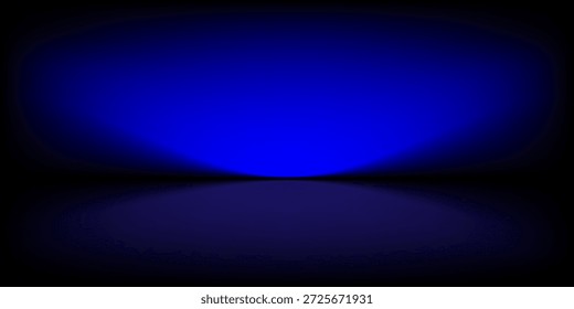 Fundo do pódio do gradiente abstrato. Fundo de estúdio 3D azul vazio. Cena limpa para modelo de modelo de apresentação de produto. eps 10

