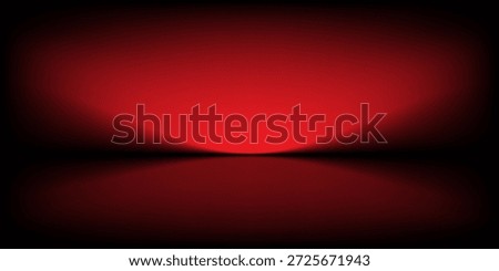 Abstract gradient podium background. Empty red 3D studio background. Clean scene for product presentation mockup template. eps 10