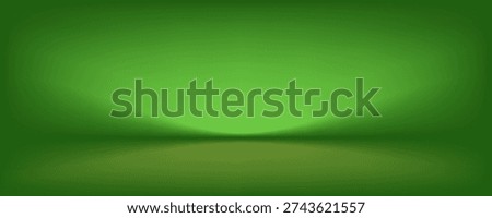 Abstract gradient podium background. Empty green 3D studio background. Clean scene for product presentation mockup template. eps 10