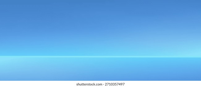 Abstract gradient podium background. Neon, light and dark blue empty 3d studio backdrop. Clean scene for product presentation mockup template. Vector illustration.