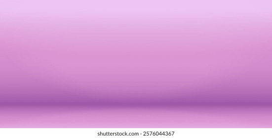 Abstract gradient podium background. Violet, purple, pink lilac empty 3d studio backdrop. Clean scene for product presentation mockup template. Valentines Day vector illustration