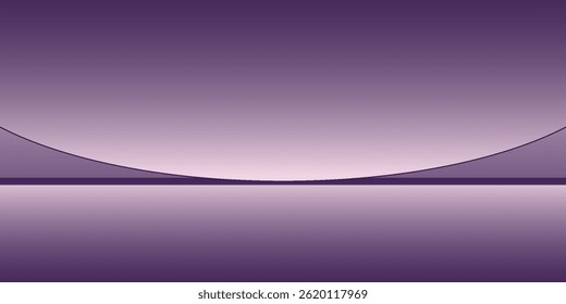 Abstract gradient podium background. Violet, purple and lilac empty 3d studio backdrop. Clean scene for product presentation mockup template. Vector illustration.